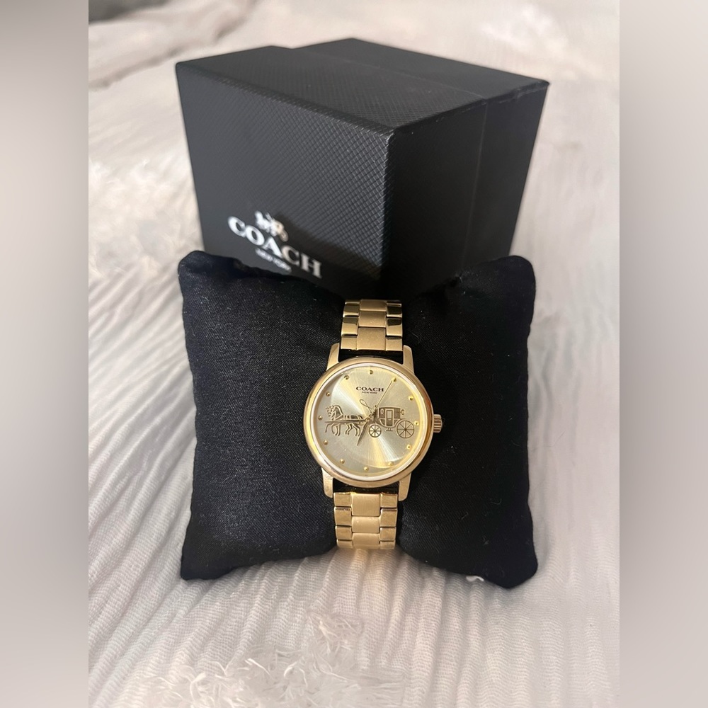 Coach Grand 28mm stainless steel and yellow gold watch | Brand new without tags
